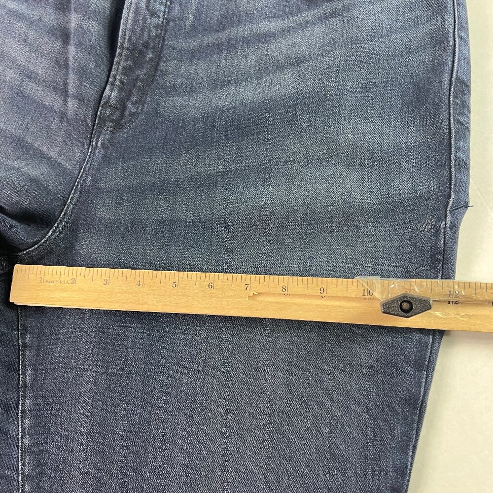 Good American Jean Women 38x33* Good Legs Flare High Rise Dark Blue Denim Tag 18 - Picture 14 of 16